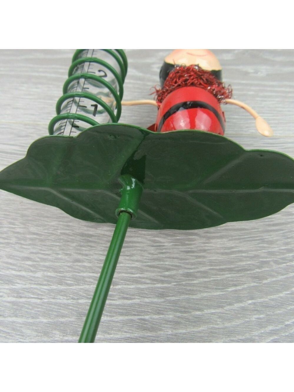 Yard Decor Garden Outdoor Ladybug Rain Gauge - Picture 11 of 12